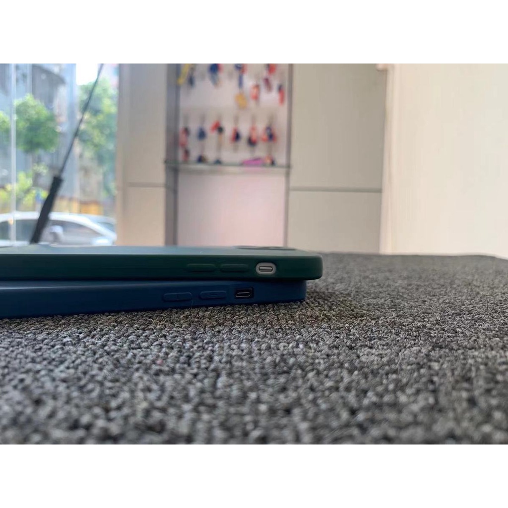 Case Pelindung Lensa Penuh Bahan Silikon Cair Bentuk Persegi Untuk iphone 13 pro 12 mini 11 pro max xs max xr x xs 7 8 plus