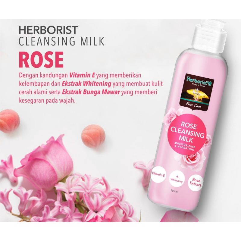 `ღ´ PHINKL `ღ´ 𝕙𝕖𝕣𝕓𝕠𝕣𝕚𝕤𝕥  Herborist Rose Cleansing Milk cleanser cuci muka bahan alami mawar alami