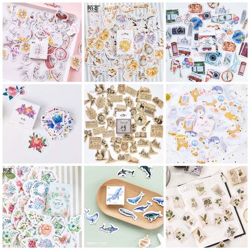 

10pc sticker motif for scrapbook journal journaling bujo vintage flower aestetik SK1