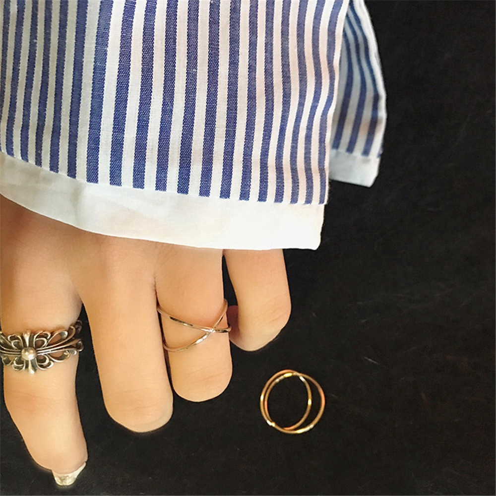 【COD Tangding】X Cross Stereoscopic Hollowed-up Ring with Joint Forefinger Tail Ring