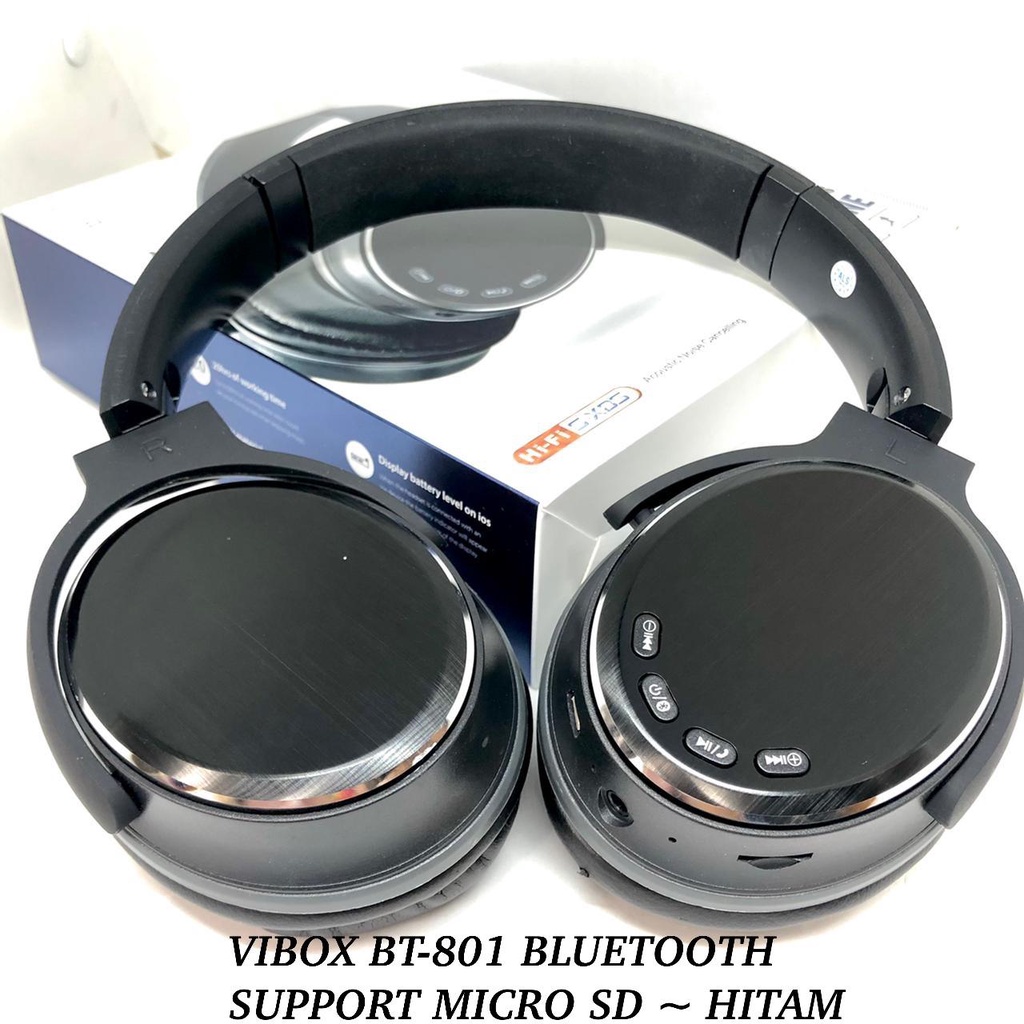 promo VIBOX Headset Bluetooth Bando BB-801 - Handsfree Wireless Headphone BB-801