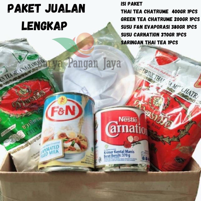 

THAI TEA CHATRAMUE (Thai tea+Green tea) Paket Jualan pengkap| thai tea No 1 Minuman | Teh thai tea