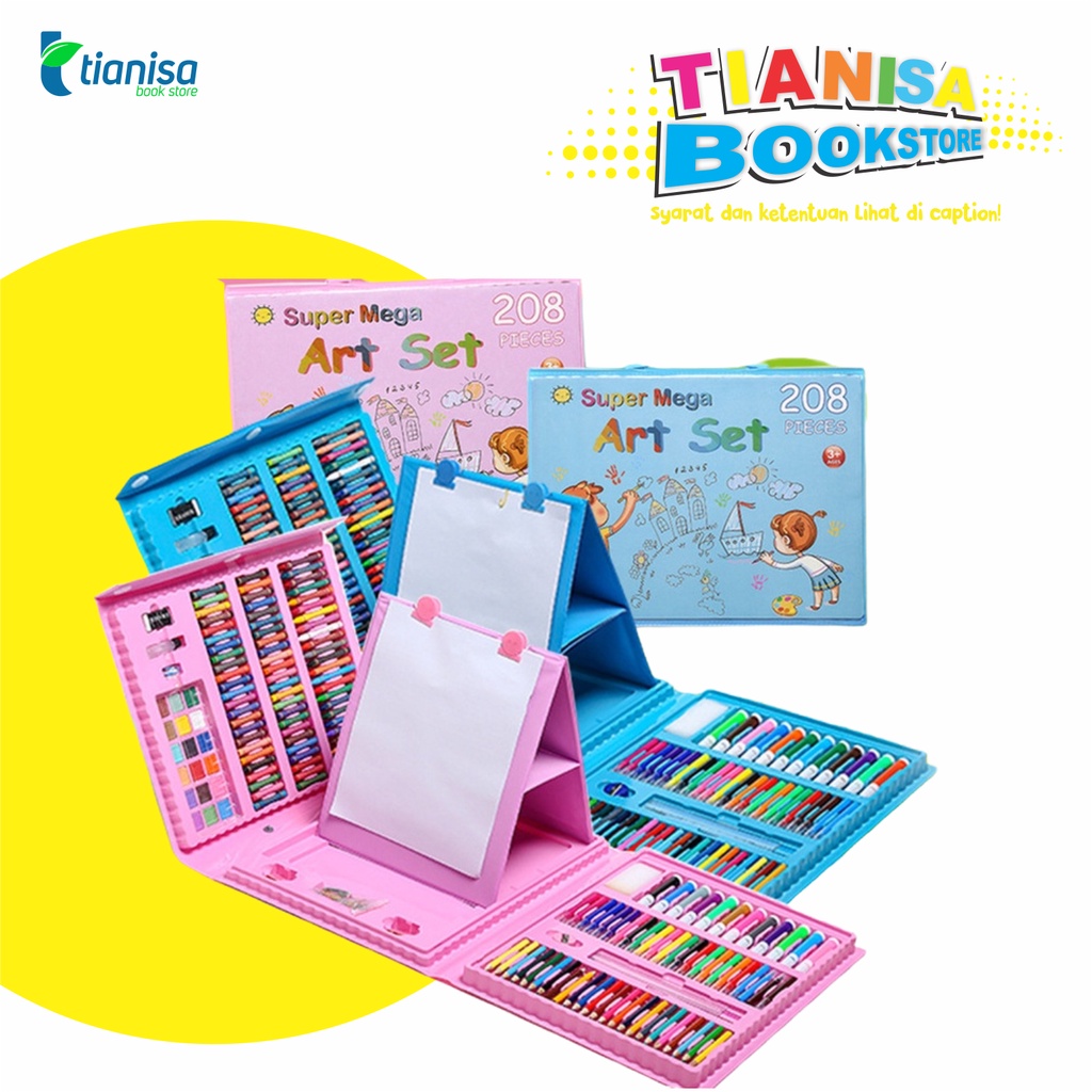 

ART SET 208 Pensil Warna Crayon Set 208 Pcs Crayon Mewarnai 208 Warna Pensil Krayon Alat Menggambar