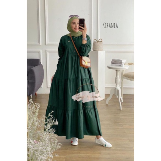 GAMIS DRESS KATUN ZARA POLOS SUPER CANTIK KIRANIA BY GAGIL