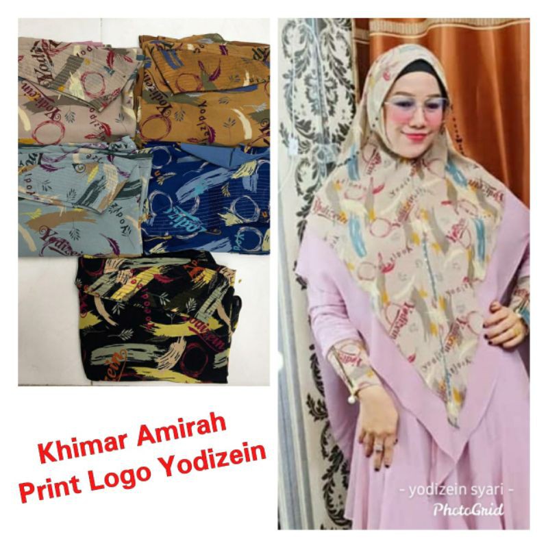 Khimar Amirah Print Logo Yodizein