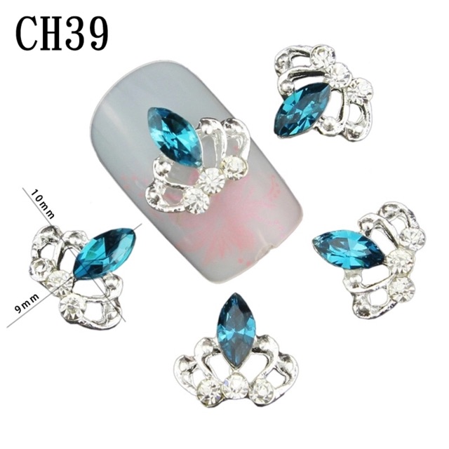 Nail art charm CH39 mahkota nails hiasan kuku crown