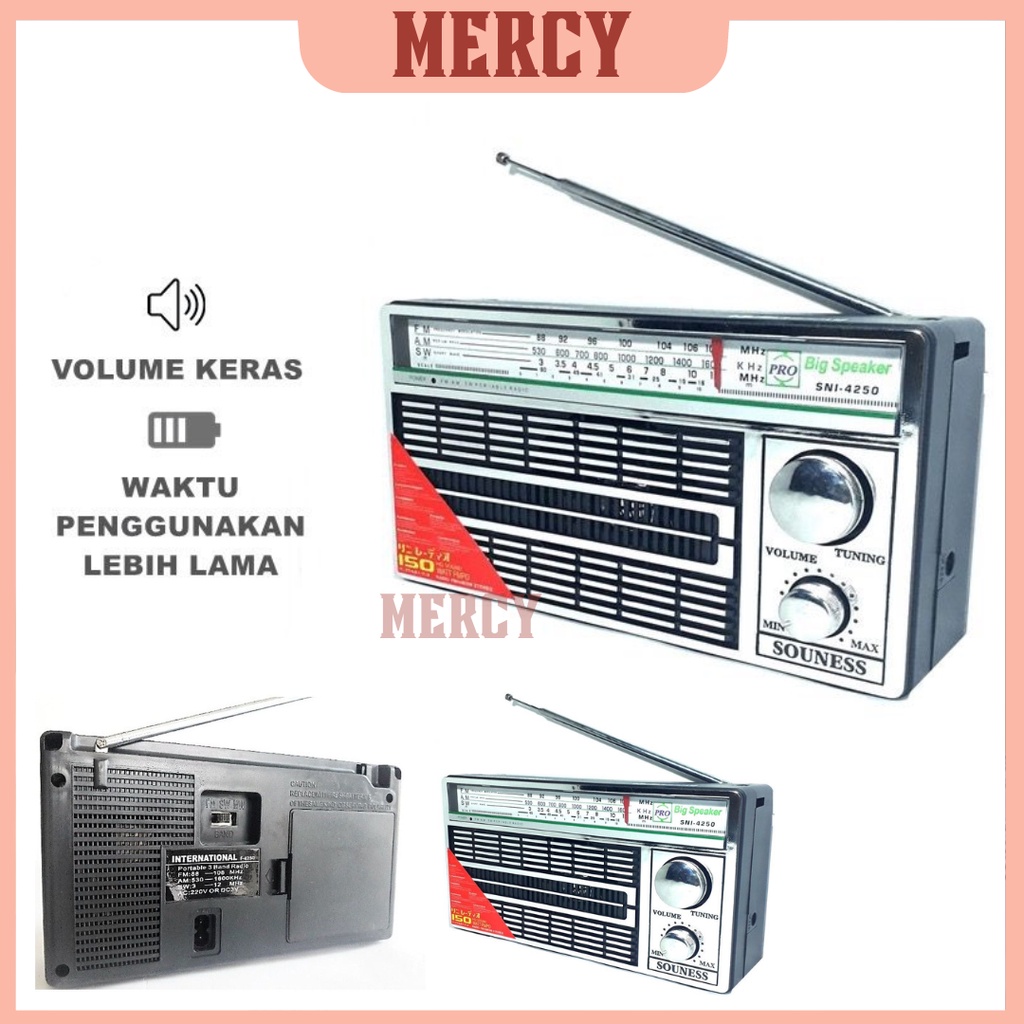 RADIO INTERNATIONAL F-4250 MODEL JAMAN DULU  F-4250 AM-FM PORTABLE RADIO JADUL UNIK AC-DC