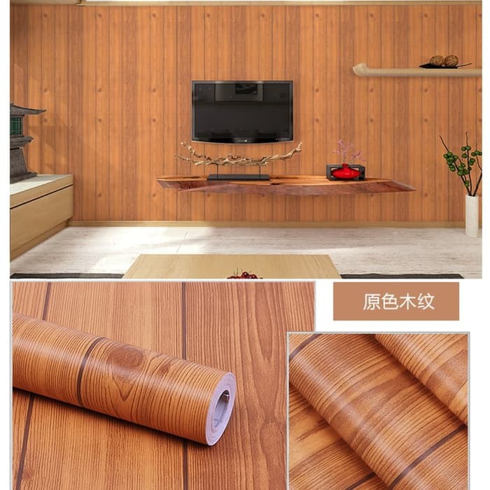 Wallpaper Dinding Kayu Motif Coklat