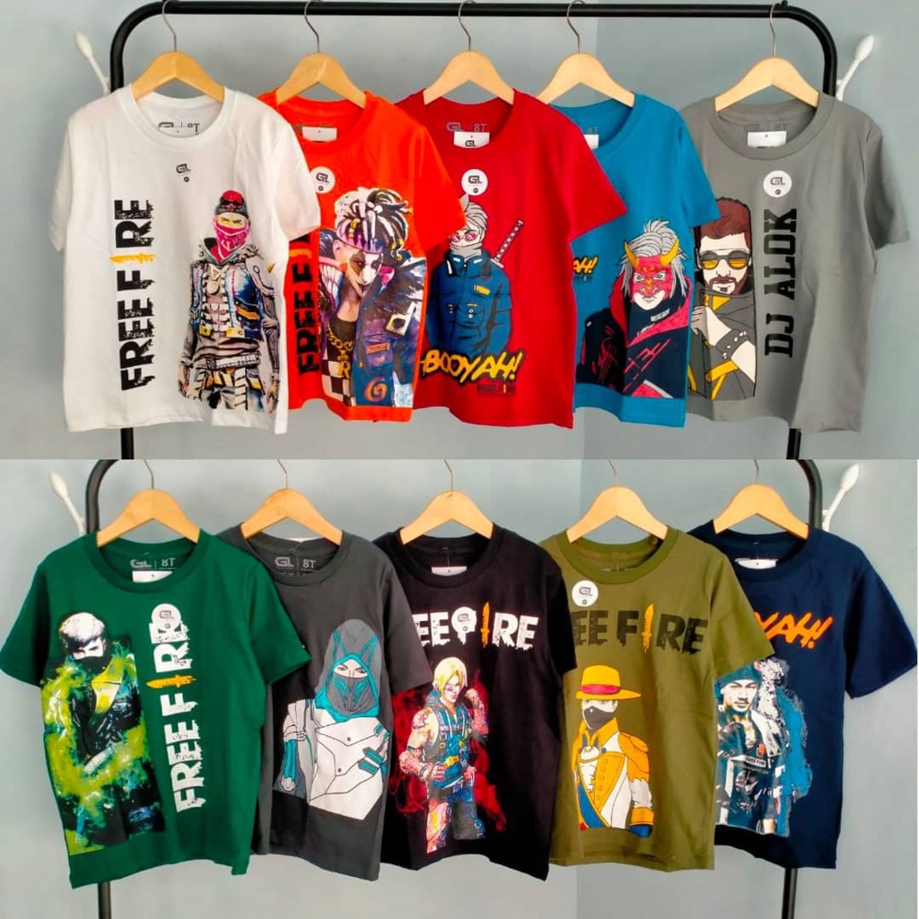 KAOS ANAK LAKI-LAKI MOTIF KARAKTER GAME 8-16 TAHUN