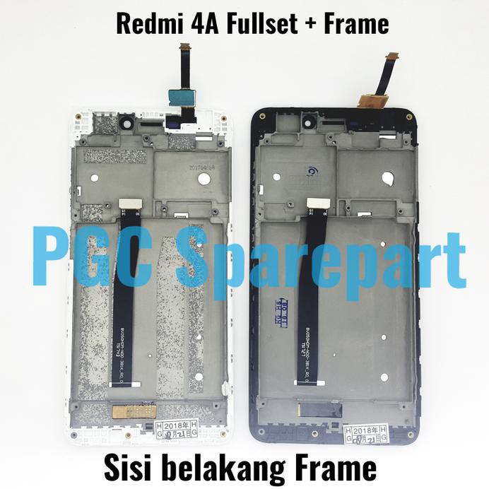 Original Oem Lcd Touchscreen Plus Frame Fullset Xiaomi Redmi 4A - Putih F2B4