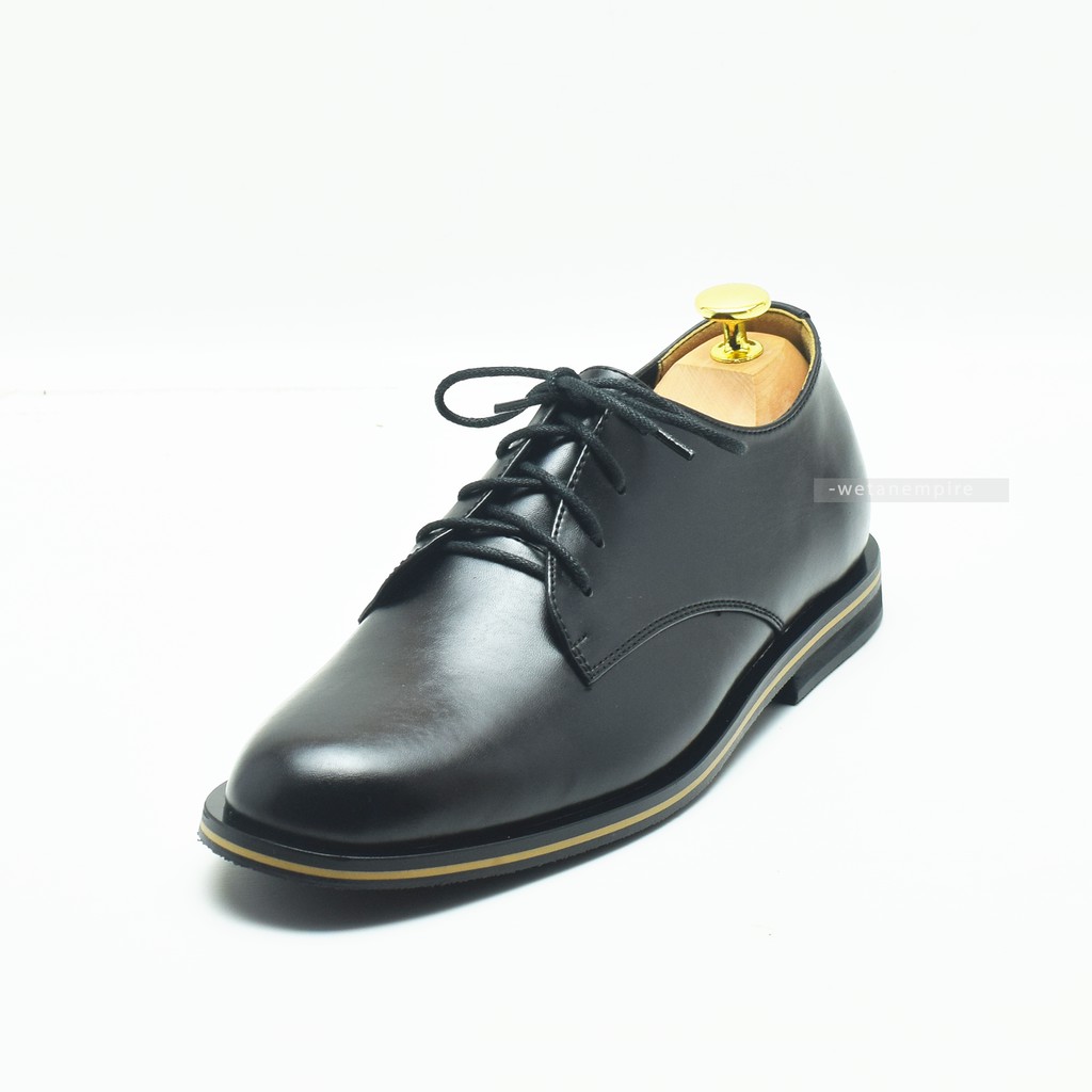 Sepatu Pantofel Pentopel Formal Kerja Pria Derby Hitam &amp; Tan Ukuran 38 46 Jumbo Besar Jayakarta 2