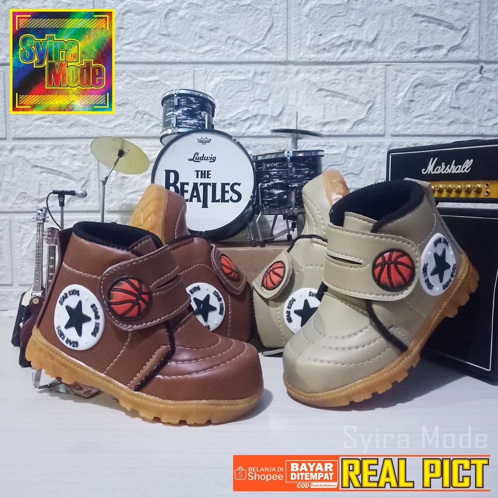 Sepatu Boot Anak Laki-Laki / Sepatu Anak Usia 1 - 3 Tahun / Sepatu Anak Boot Bintang Cassual / Sepatu Boot Cassual Anak