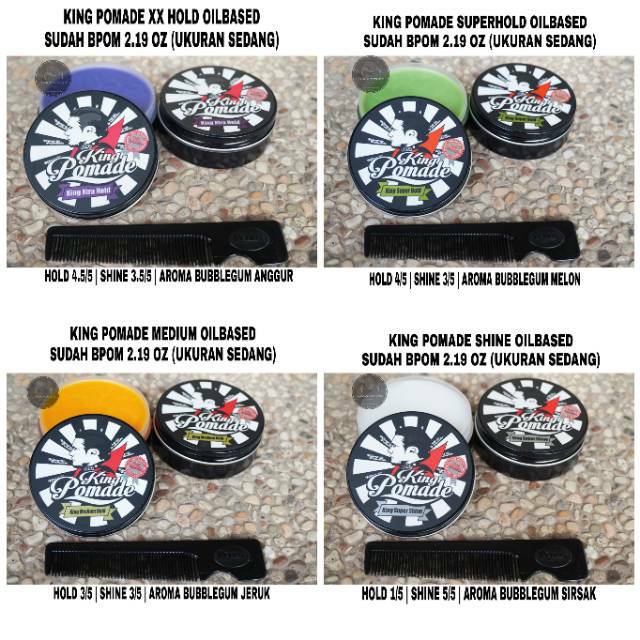 [BPOM] KING POMADE 2,8OZ 4 VARIANS | 2,8 OZ UKURAN SEDANG