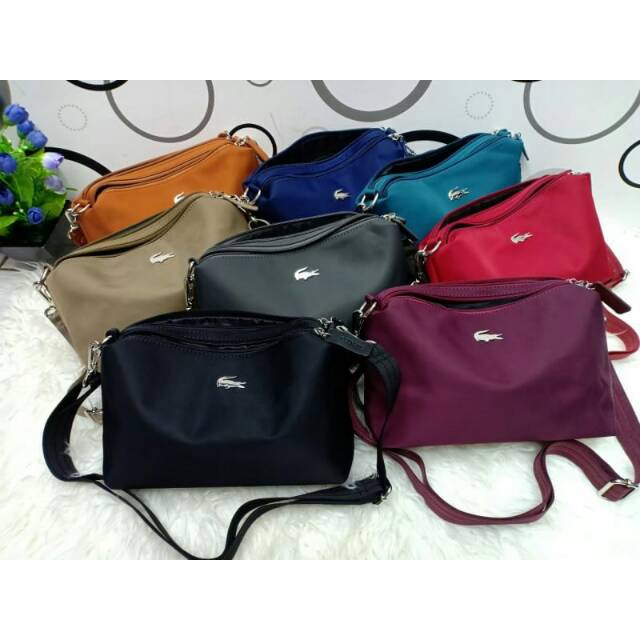 TAS WANITA LACOSTE SLING NYLON IMPORT
