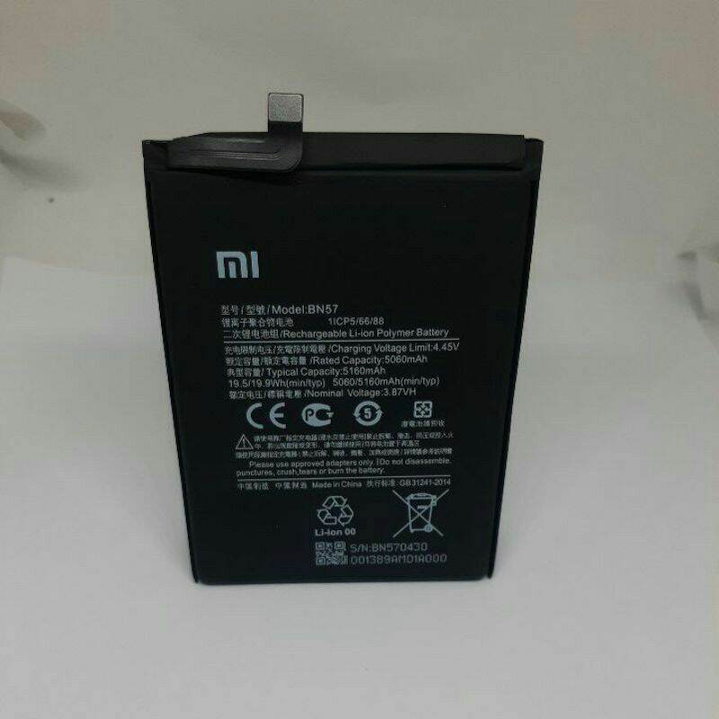 BATERAI BATRE XIAOMI POCO X3 BN57  5060/ 5160 MAH BATRE BN 57 POCO X3 ORIGINAL BATRE