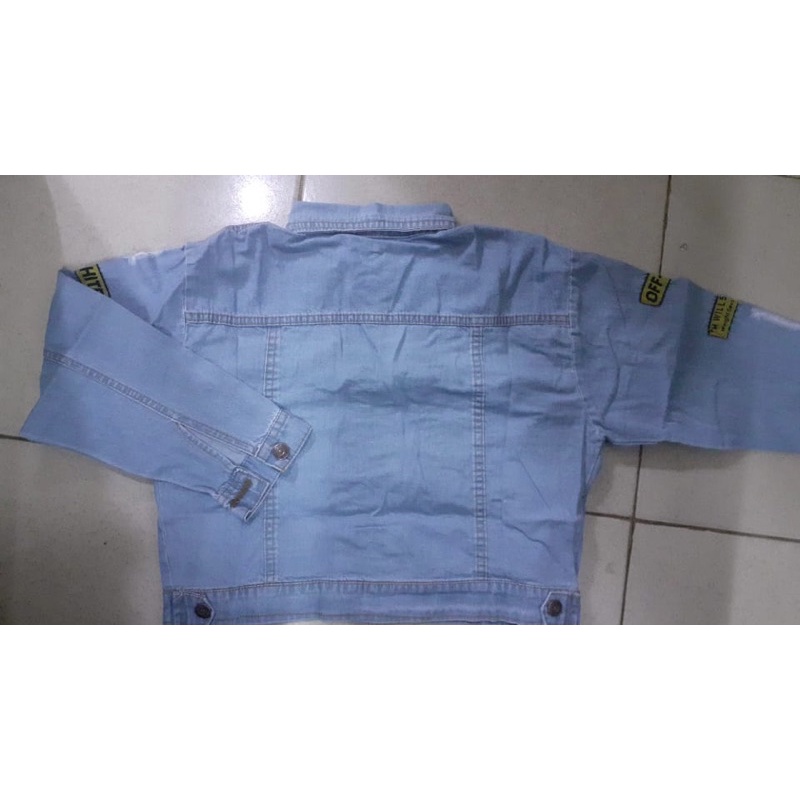 Victoria STATION LIST OFF WHITE JAKET JEANS-4