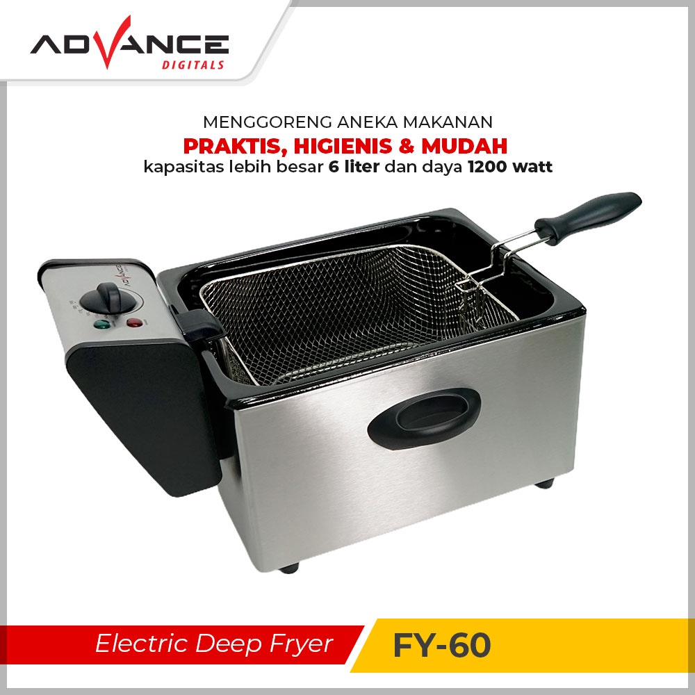 Advance Electric Deep Fryer FY-60 6 Liter Garansi 1 Tahun