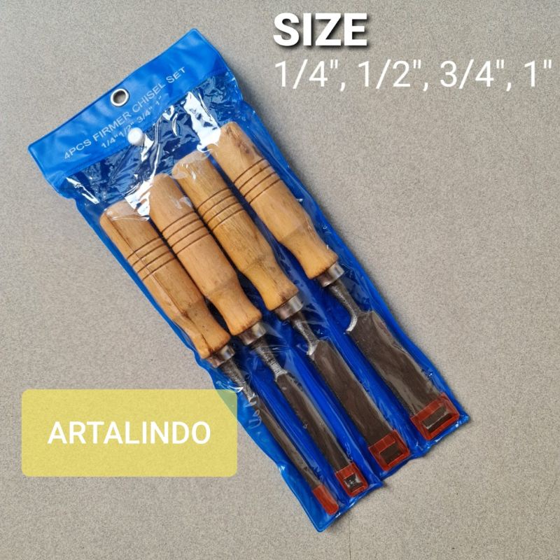 pahat kayu set/4pcs
