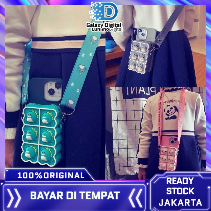 Hello Kitty  Dinosaur Totoro  Case Iphone Case Iphone X /tas Hp Import / Dompet Koin Silikon Karakte