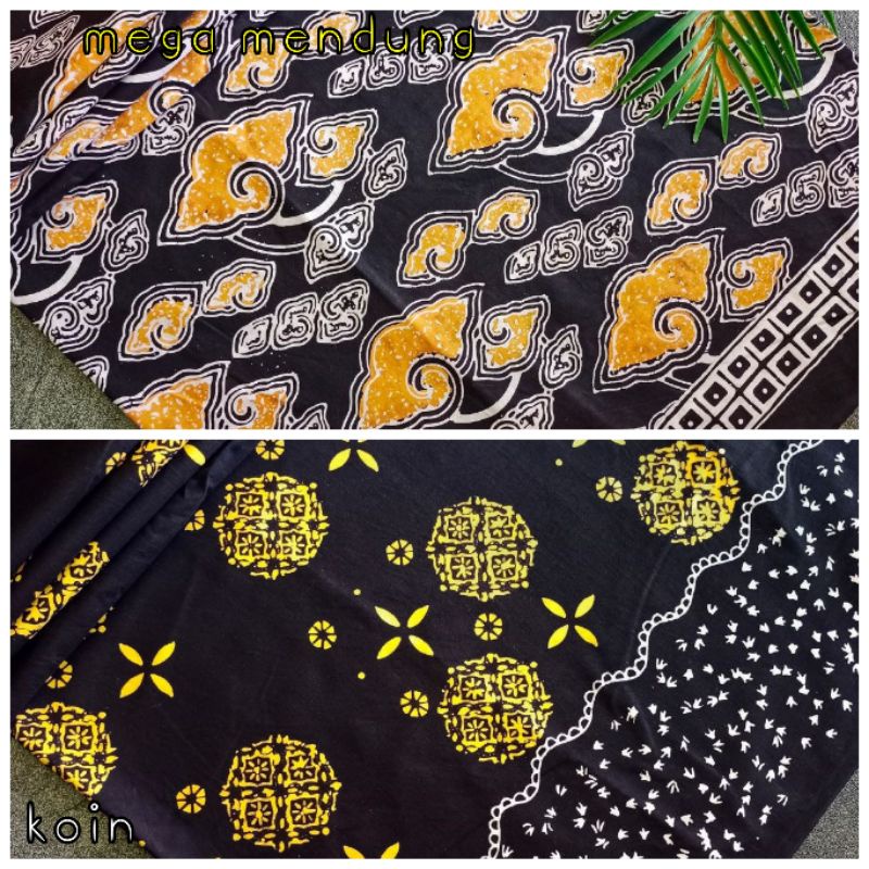 Kain Batik Cap Kuning Hitam Kain Batik Kuning Hitam Bahan Katun Kuning Hitam Batik Cap Katun Halus K