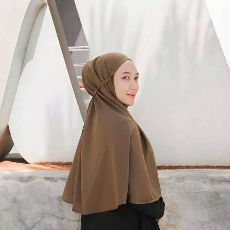 Hijab jilbab bergo maryam diamond italiano tali non ped naswa instant sedang / Kerudung Maryam vayaon hijab