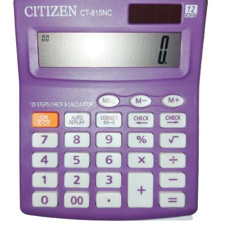 

민 Kalkulator Citizen Warna CT 815 dual power 12 Digit Check And Correct ct815 Calculator Promo