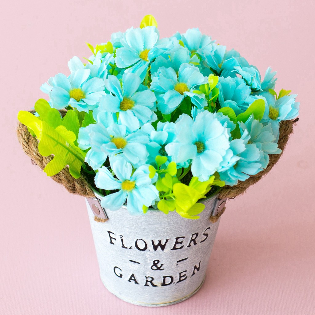 Bunga Hias Pohon Buatan Dekorasi Rumah Bunga Plastik Buatan Gaya Vintage - Chrysan-4