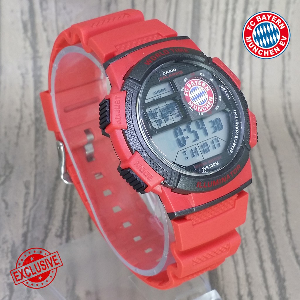 [SUPER EXCLUSIVE] JAM CASIO ILLUMINATOR BAYERN MUNCHEN DIGITAL