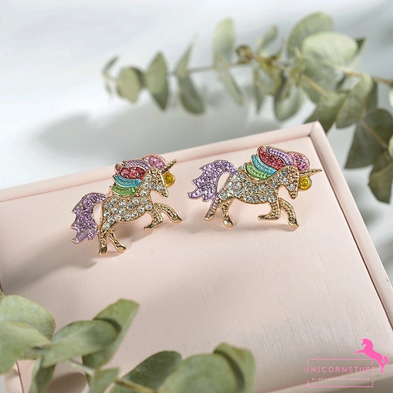 Anting Anting Unicorn Diamond Anak Perempuan Kado Anak Cewek Big Size