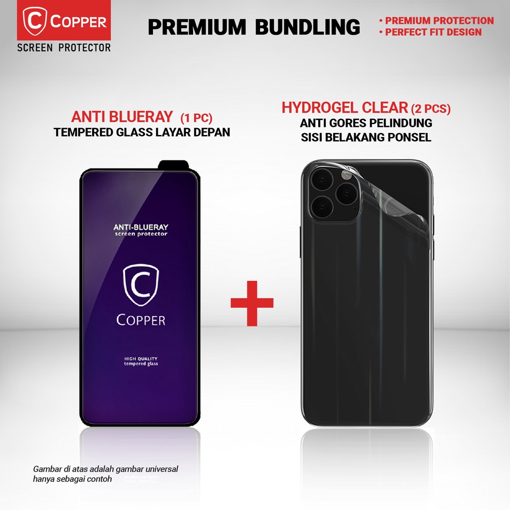 Redmi 9A - COPPER Bundling TG Blueray &amp; Hydrogel Clear