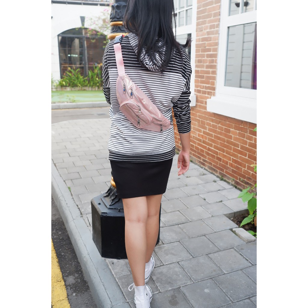 Attica PU Woman Waistbag - Tas Pinggang Wanita Polos Import - belt bag selebgram - Fanny Pack