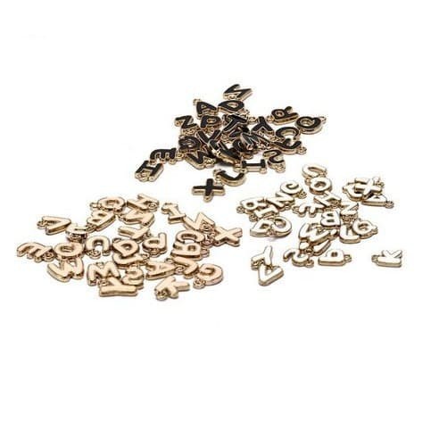 Gold Edge Capital Letter Charms - Charm Huruf Capital (26pcs)