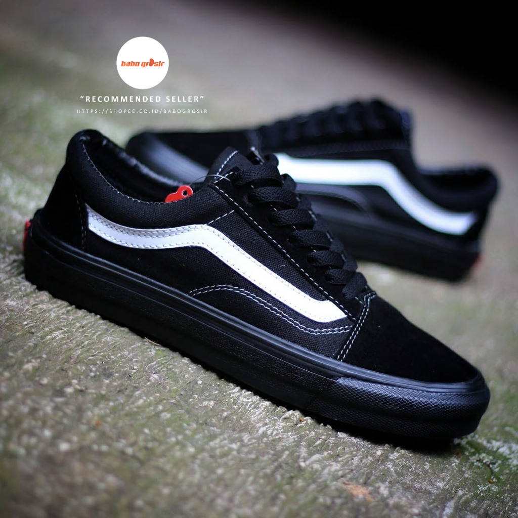 PROMO Sepatu Vans Oldskool Black White Black | Sneakers Pria dan Wanita Premium Import Quality, Tag Made in China