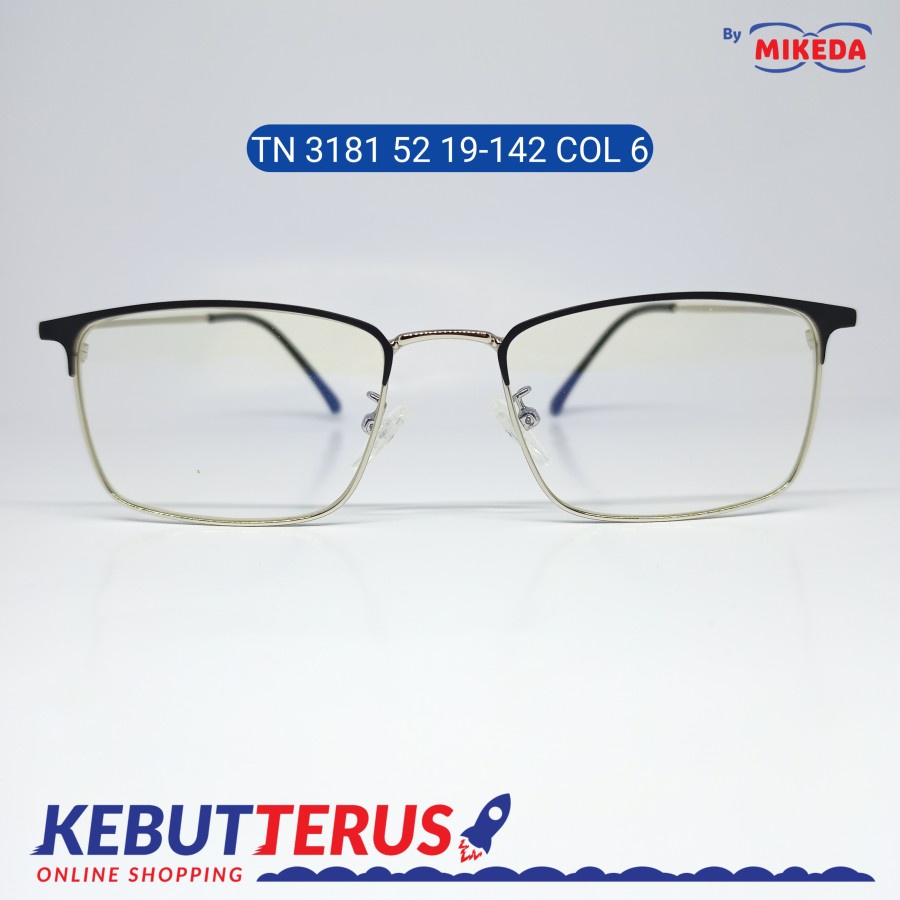 Mikeda-FRAME KACAMATA TN 3181 52 19-142 C6 + LENSA(MINUS/CYLINDER)