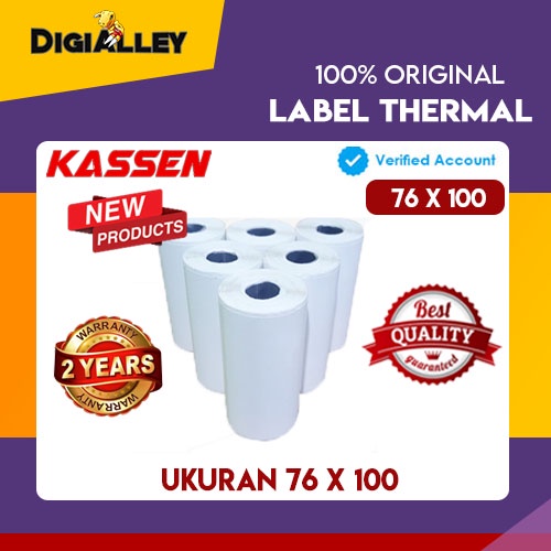 

LABEL THERMAL 76 X 100 CETAK RESI (100 PCS) KASSEN