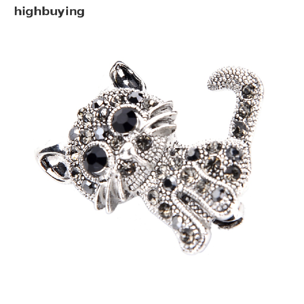 Hbid Bros Antik Desain Kucing Kecil Lucu Lapis Silver Untuk Mantel / Kemeja