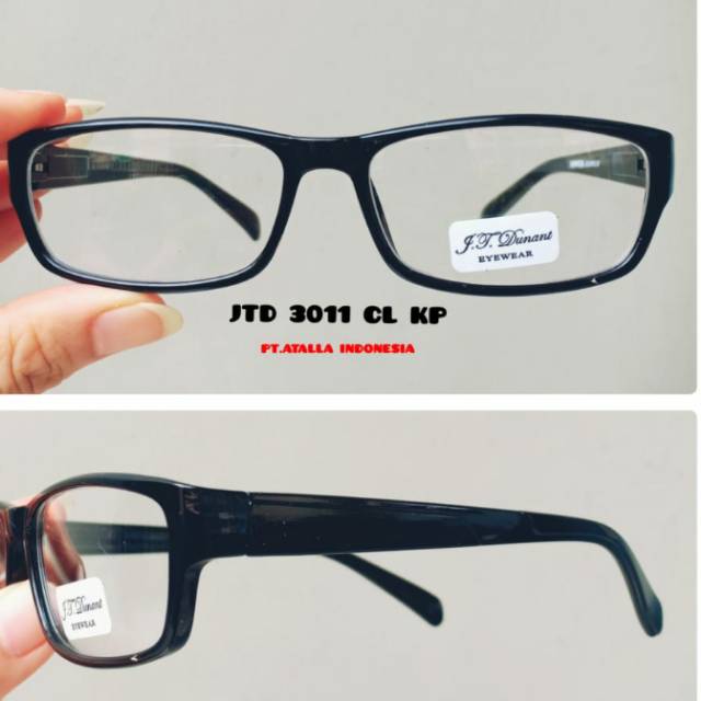 Kacamata kotak frame kecil hitam ngeper