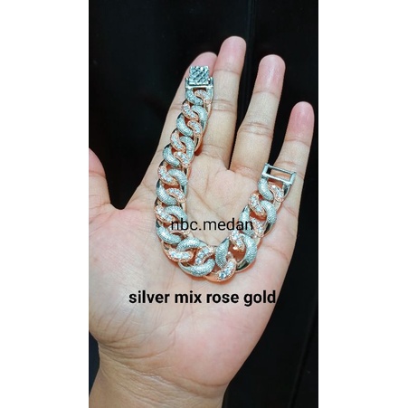 gelang sisik naga titanium (tebal dan ada mutiaranya