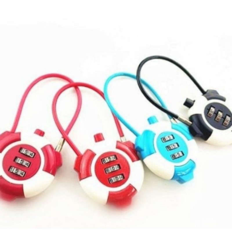 Gembok sepeda lipat anti maling gembok angka nomer kombinasi koper set