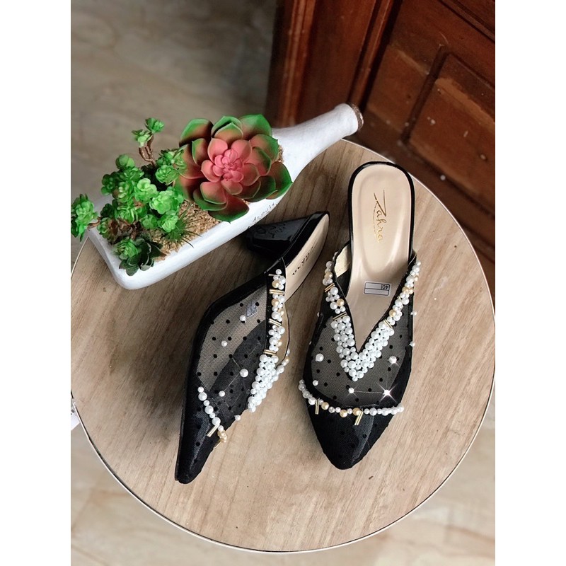 Termurah!!!! COD sendal hak payet 5cm mewah best seller/ sepatu pengantin / sepatu brukat / sepatu payet / wedding shoes / sandal pesta