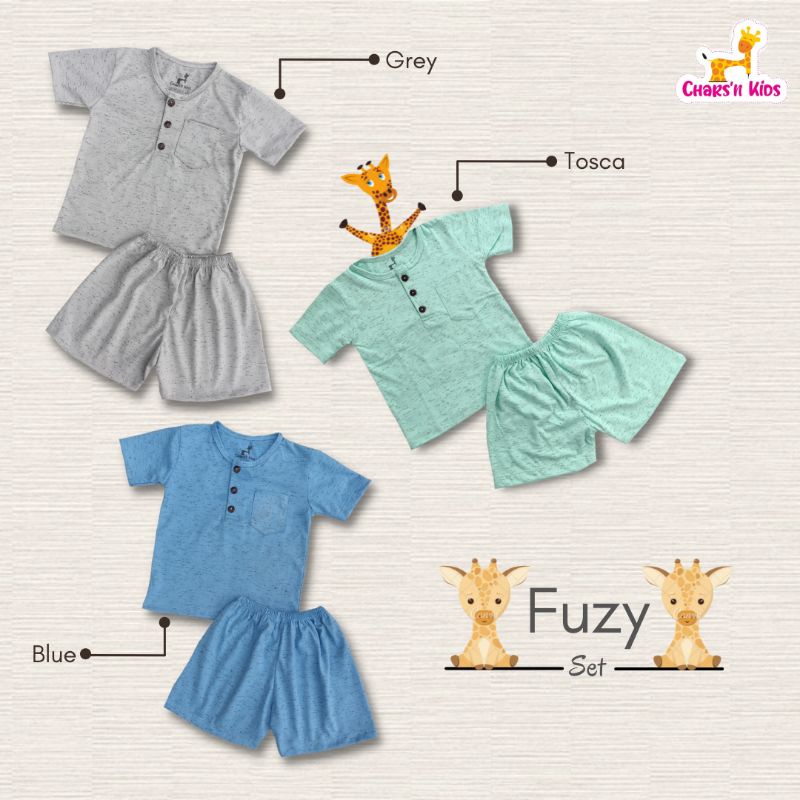 Setelan anak Fuzy set  usia 1-7 tahun