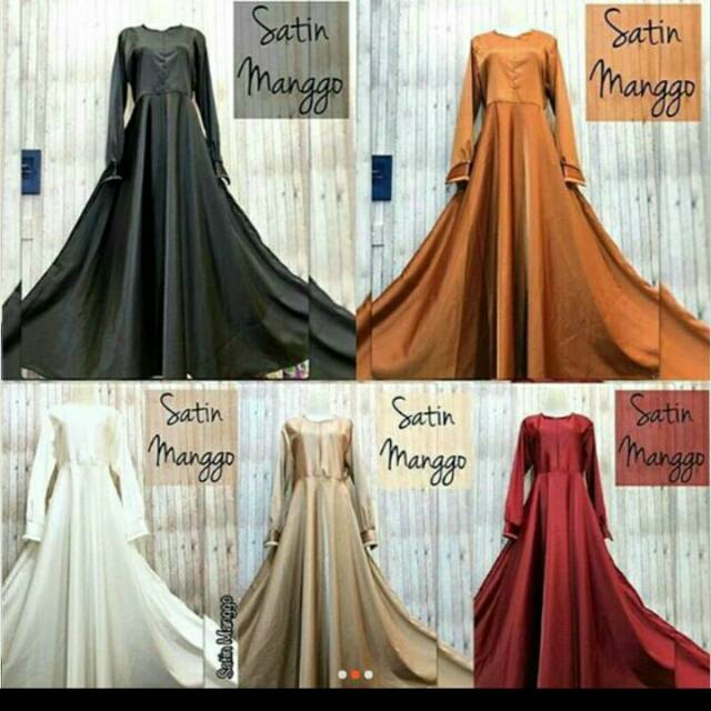 Gamis satin manggo