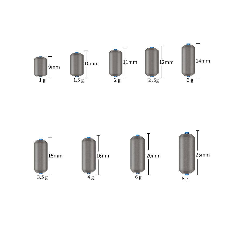 Agustinina Memancing Memimpin Sinker Berbagai Ukuran Adjustable Cepat Tenggelam Sinkers Berat Split Tembakan 1.5-6g Manik-Manik Pancing
