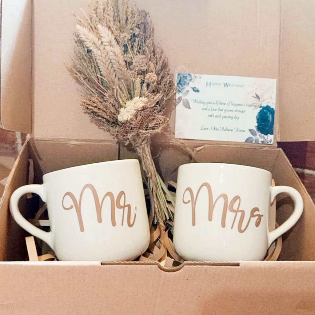 

Hampers Mug Couple Tea // Kado Souvenir Wedding / Anniversary / Engagement / bisa custom