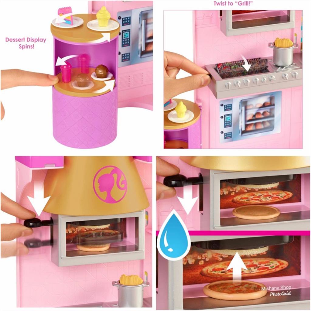 Barbie Cook n Grill Restaurant HBB91 Boneka Barbie