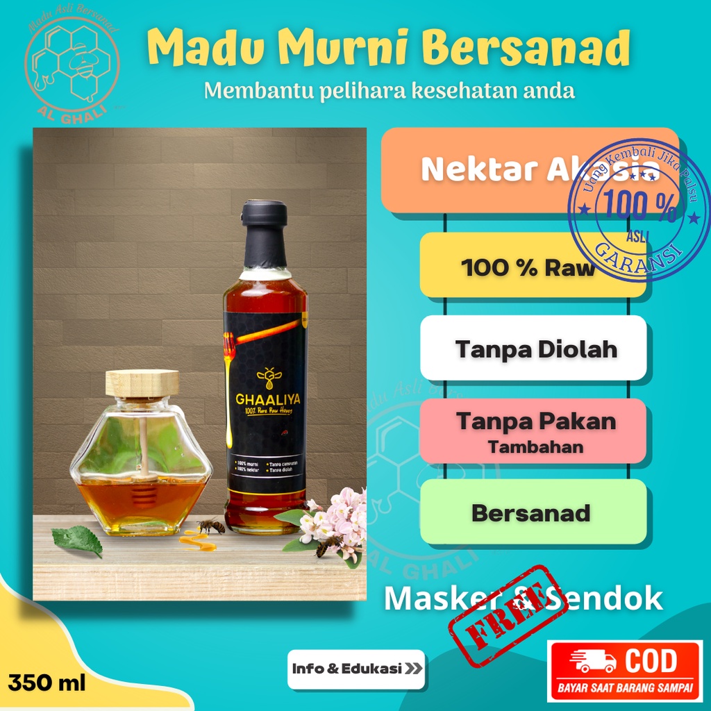 

Madu Murni Asli Original Super Pure Raw Honey Penurun Berat Badan Organik Dari Nektar Bunga Akasia 350 ml