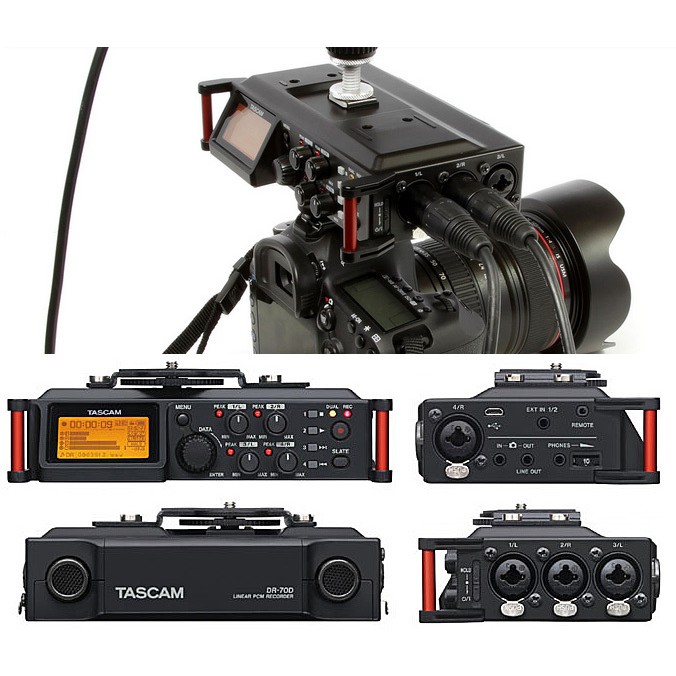 Tascam DR-70D 4-Channel Audio Recording Device RESMI