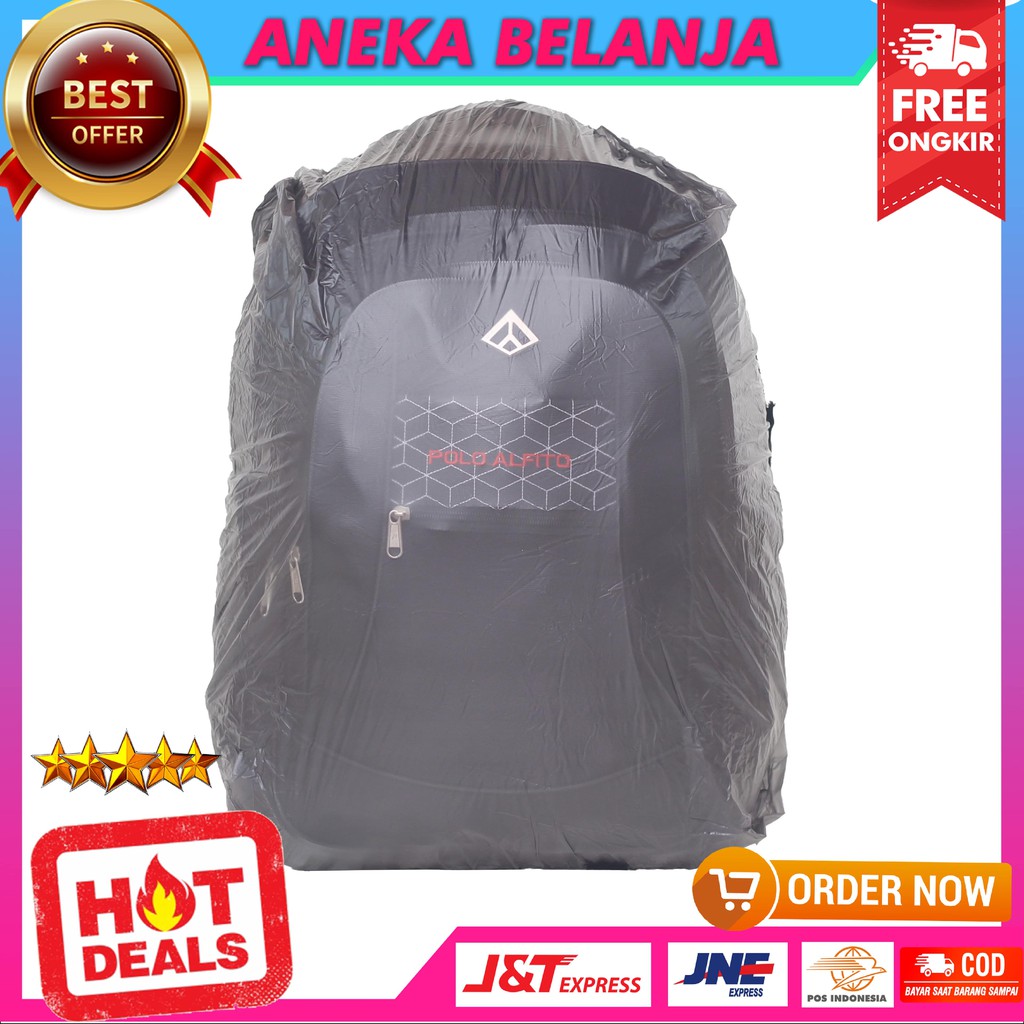 BACKPACK SEKOLAH COWOK ALFITO JARING SPIDER HITAM TAS RANSEL LAPTOP MURAH MULTIFUNGSI BERKUALITAS