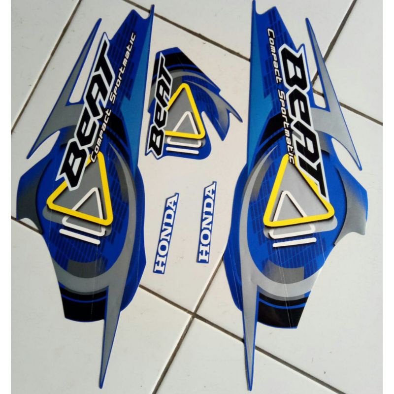 Sticker Stiker Striping Full Body Beat Karbu 2009 Warna Biru