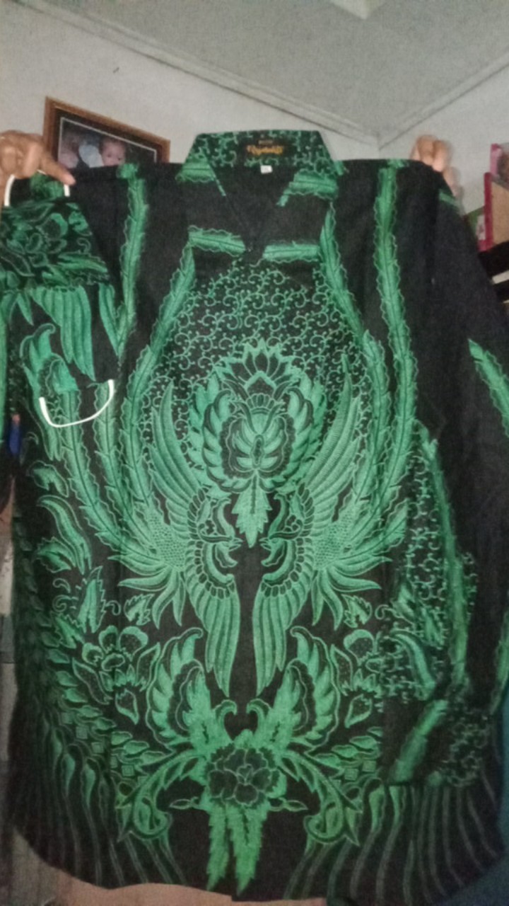 Argawibawa Hijau Kemeja Batik Pria Lengan Panjang Full Furing By Rajasakti